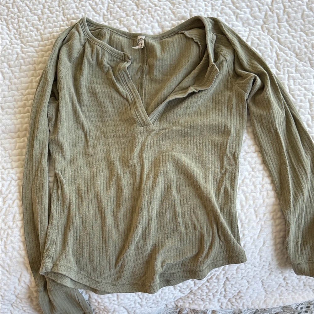 FP Movement by Free People Olive Long Sleeve Top